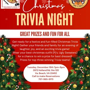 christmas trivia night