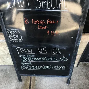 the menu