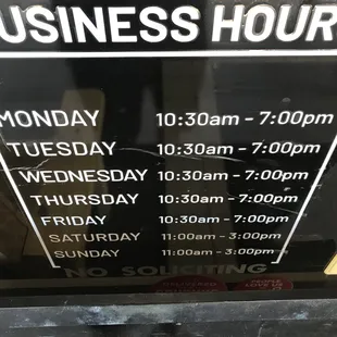 business hours