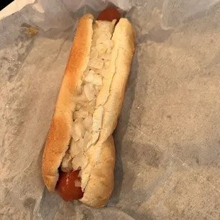 grilled onions &amp; spicy mustard on a hotdog... Yum!