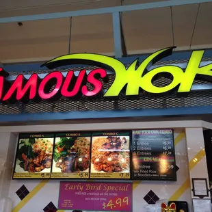 a neon sign for a restaurant