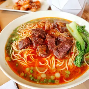 Spicy Mala Beef Noodle Soup For more photos like this, follow me on IG: @seattle.grub