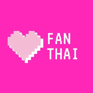 a heart with the words fan thai on it
