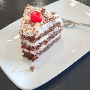 Black forest cake is made from scratch