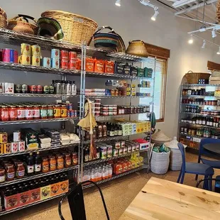 Diverse ingredients from around the world and baskets in which to haul them home.