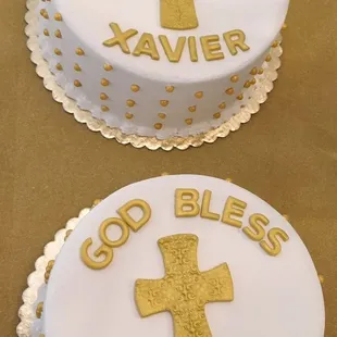 Baptism cakes.