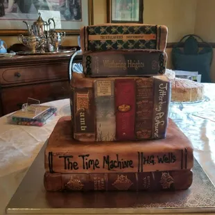 Vintage Book Wedding Cake