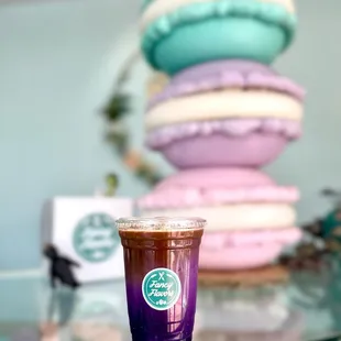 Iced Ube Latte + shot