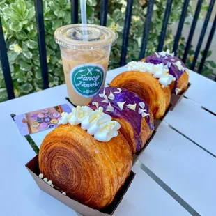 Ube and vanilla croissants (IG @gwenlloves)