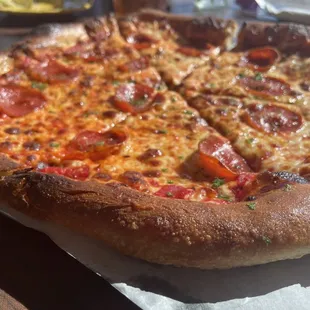 Pepperoni Pizza - "well done"