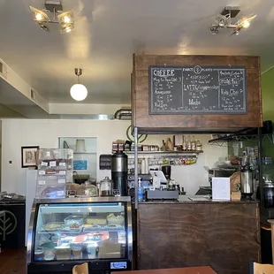 the interior of a coffee shop