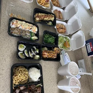 sushi and sashimi, food