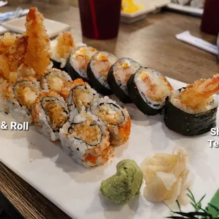 Rock n Roll ($7.25)...Shrimp Tempura Roll ($5.95)