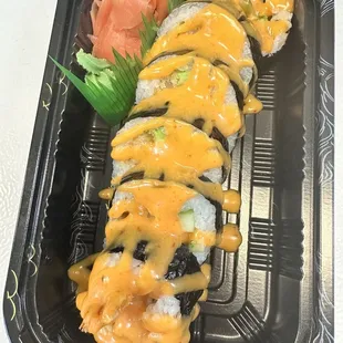 a sushi roll