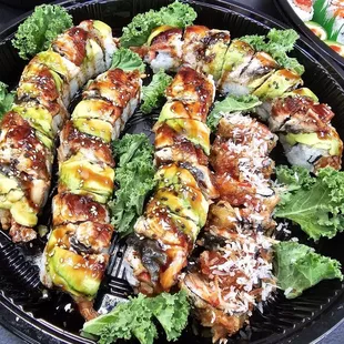 Eel roll build your own tray