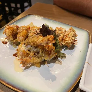 a plate of food on a table