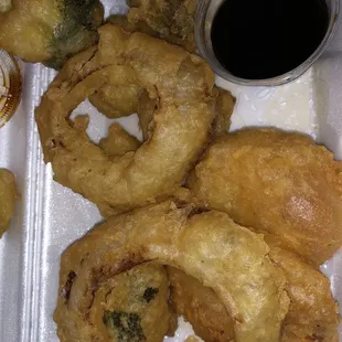 Veggie tempura appetizer