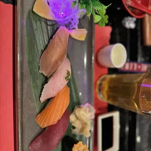 Tuna, salmon, albacore and yellow tail!!!