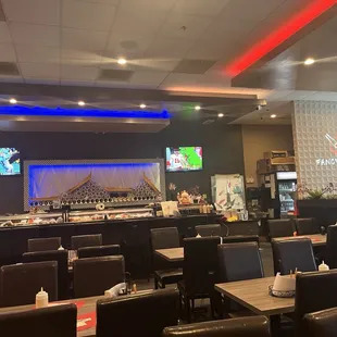 The appearance of the restaurant is bright and clean
