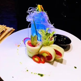a plate of food on a table