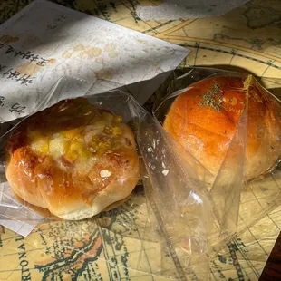 Pork bun and + corn bun + milkTea=my usual breakfast