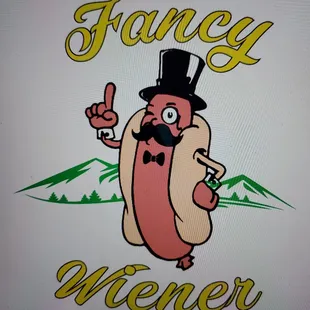 a hot dog in a top hat