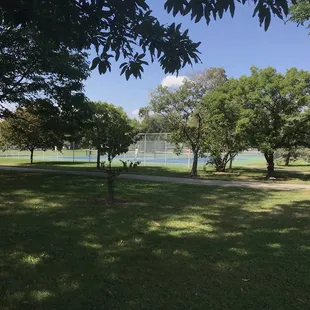 Tennis courts.