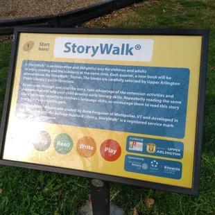 StoryWalk start sign