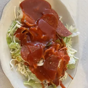 House salad with French dressing