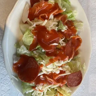 Salad with French dressing