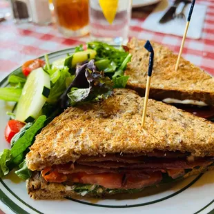 BLT Sandwich with salad