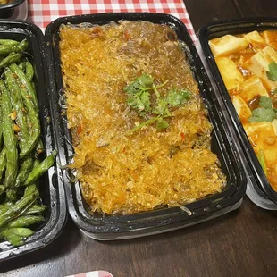 SD6. Sauteed Vermicelli with Minced Pork SD9. Ma Po Tofu with Minced Pork V3. Sauteed String Bean