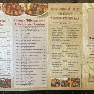 Menu front