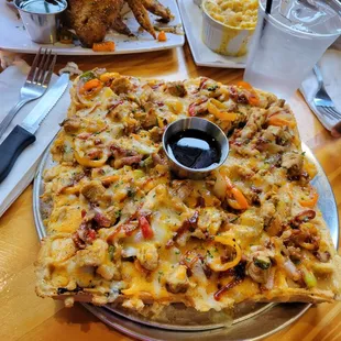 The waffle pizza!  A must try!