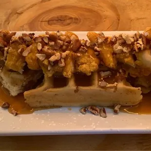 3 Pecan Praline Crusted Tenders and Waffles