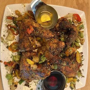 Chicken and waffle. Stupid good. I ain't gonna lie about it.