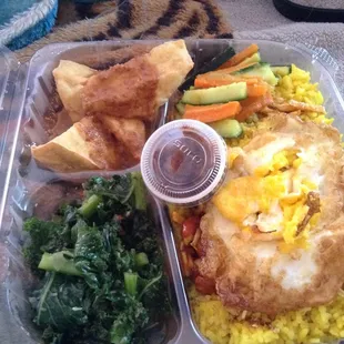 a meal in a plastic container