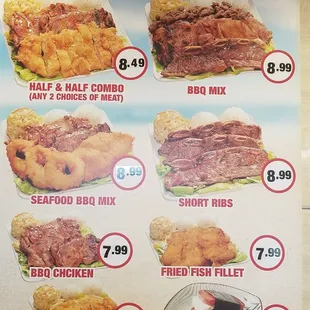 Hawaiian BBQ menu