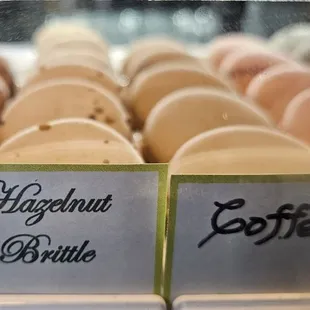 a display of coffee and pastries