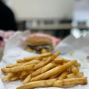 a pile of french fries