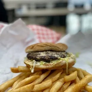 a pile of french fries