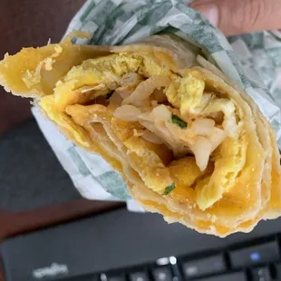 Sad breakfast burrito