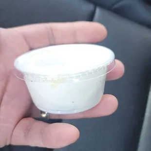 For a large zuchini fries this is the only ranch you get. And if you want more its $1.38 per small ranch.