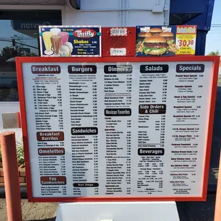Menu as of 5-23-2021