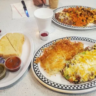 Trio Omelet &amp; Chorizo &amp; Eggs Breakfasts