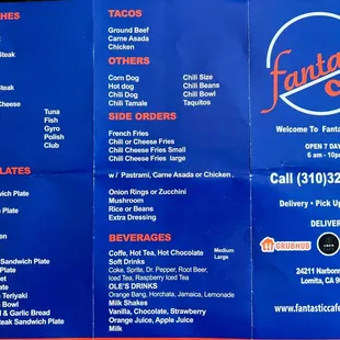 Lunch and Dinner Menu
