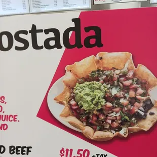 Tostada are Large.