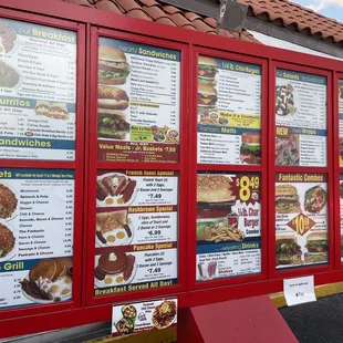 Drive thru menu