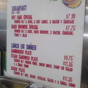 Menu Tuesday Specials Sep 2022