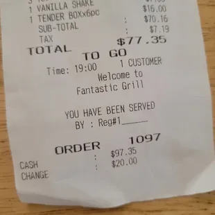 Imputed as cash for $97.35 and kept the $20 change. Absolutely scummy and disgusting.